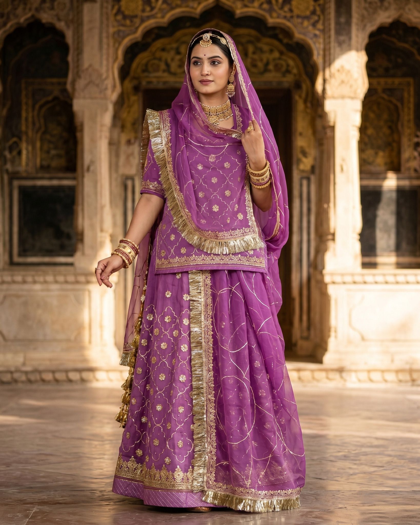 mantushti Embroidered Semi Stitched Rajputi Poshak-picture-42