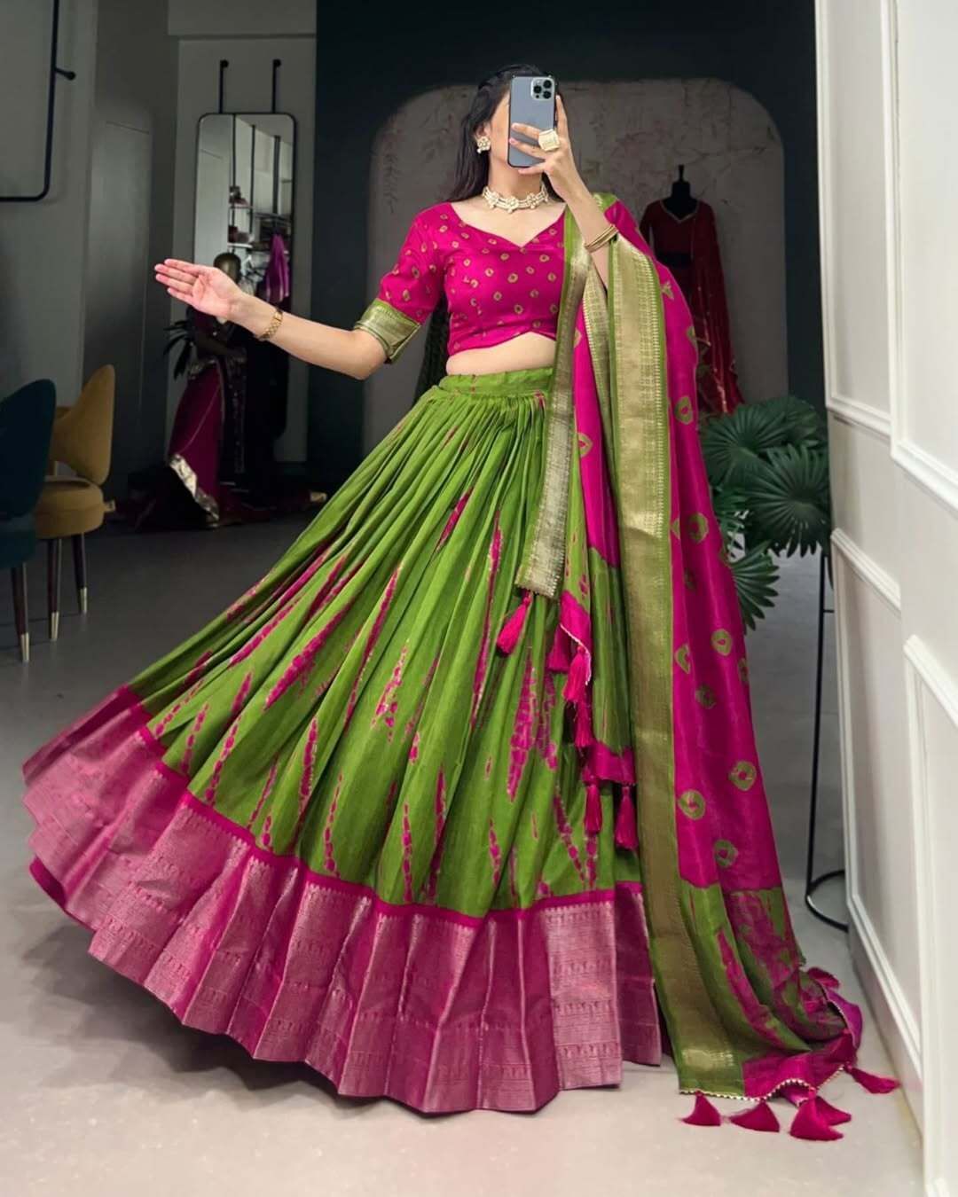 blanklook Printed Semi Stitched Lehenga Choli-picture-28