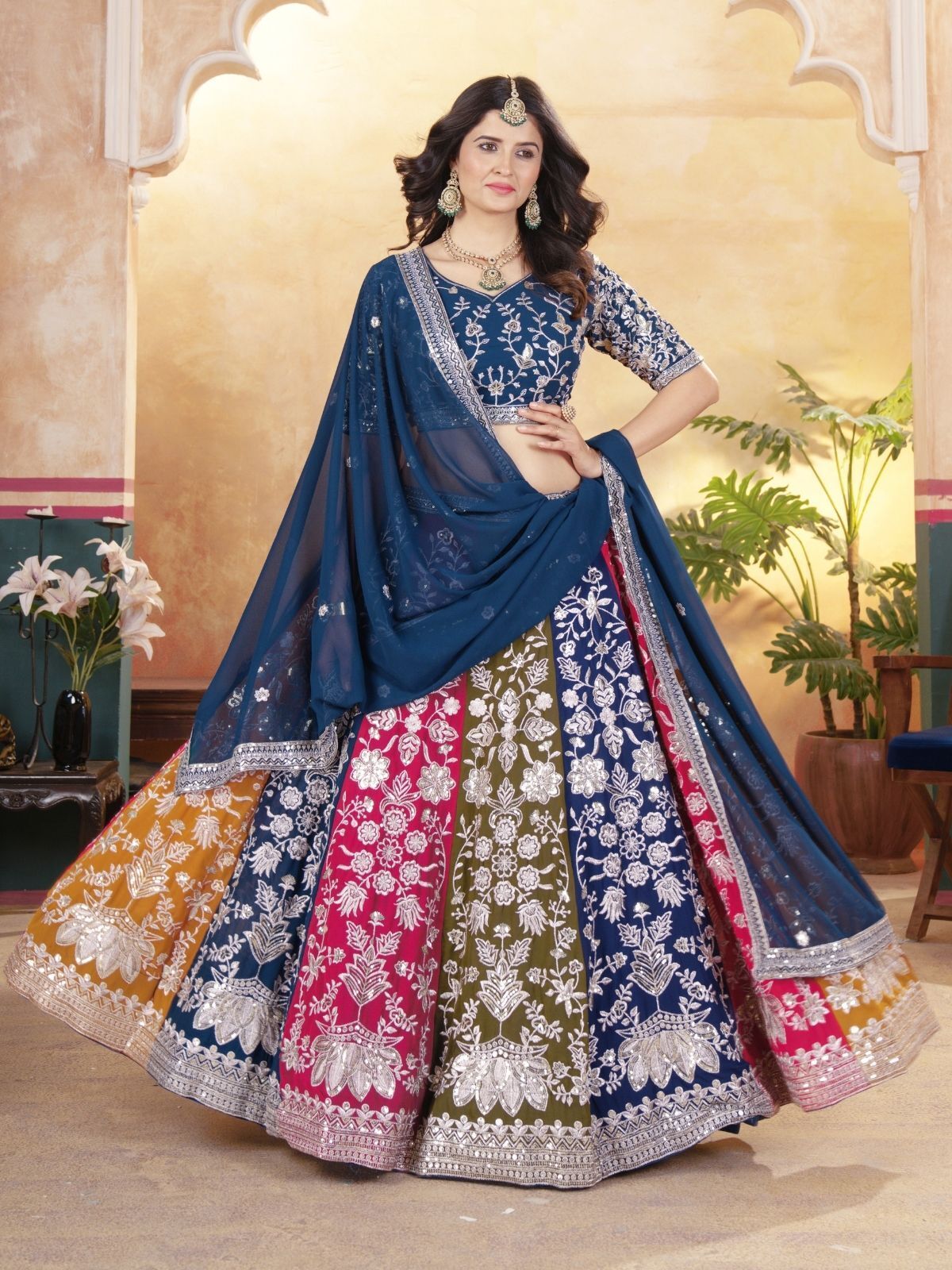 odette Embellished Semi Stitched Lehenga Choli-picture-49