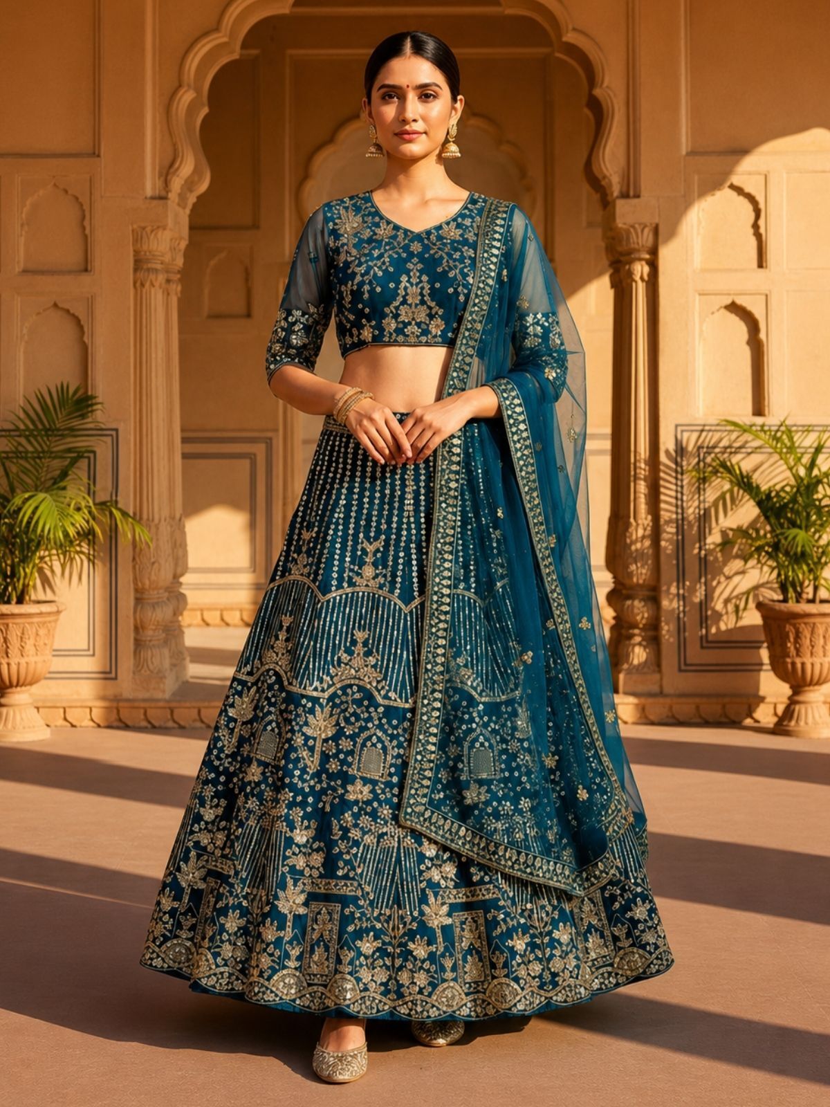 odette Embellished Semi Stitched Lehenga Choli-picture-30