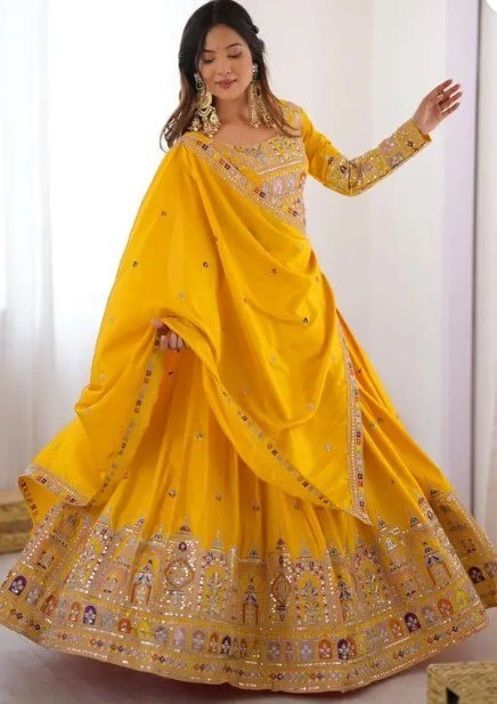 silkspire Solid Semi Stitched Lehenga Choli-picture-24