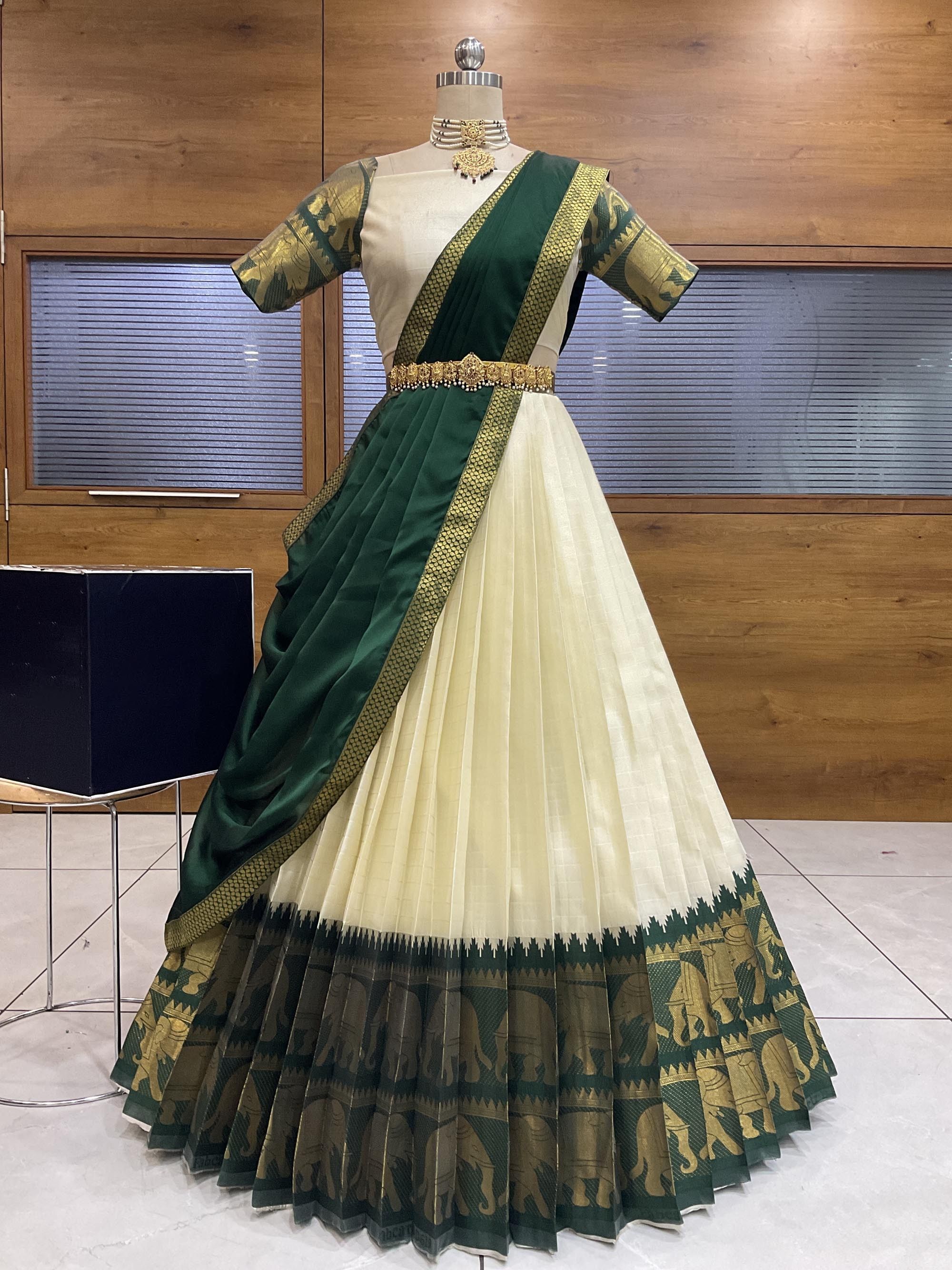 Solid Semi Stitched Lehenga Choli-image-47
