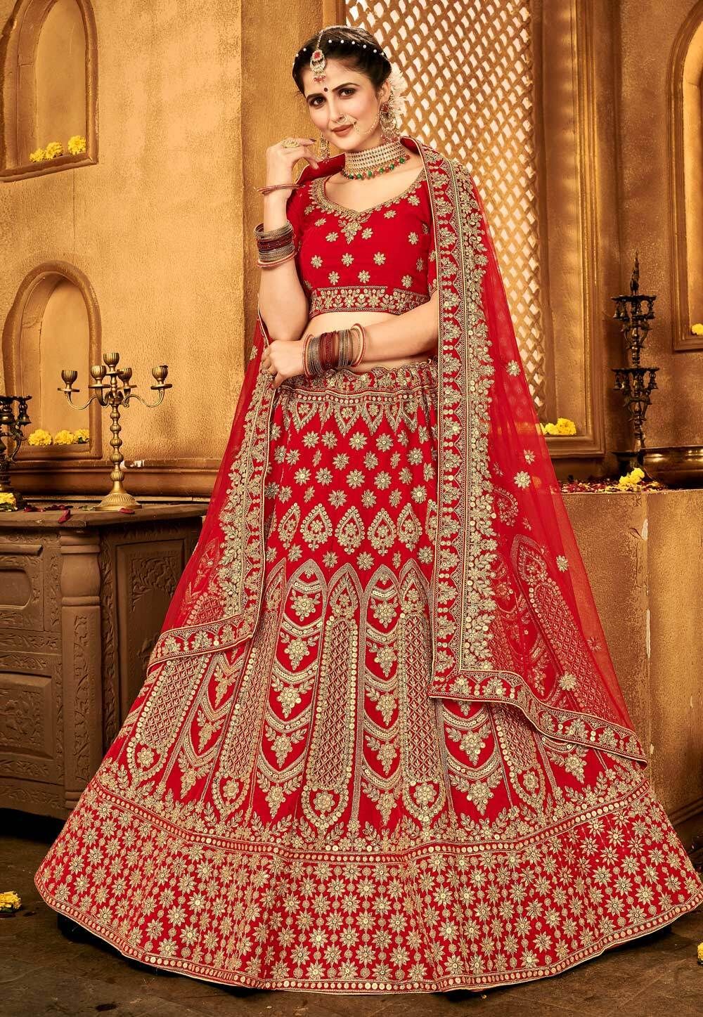 fashion filament – live your fashion Embroidered Semi Stitched Lehenga Choli-picture-10