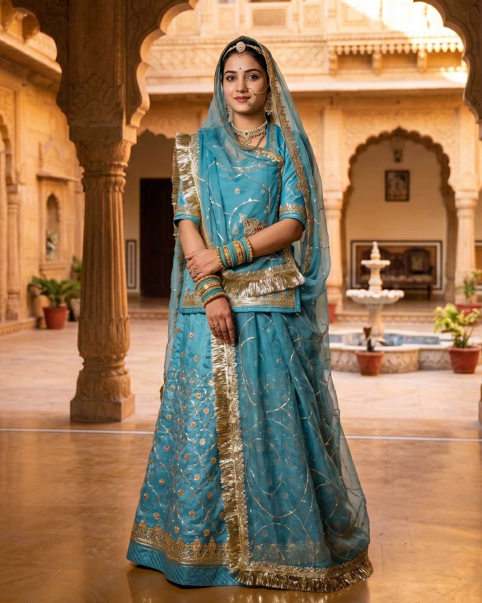 mantushti Embroidered Semi Stitched Rajputi Poshak-picture-28