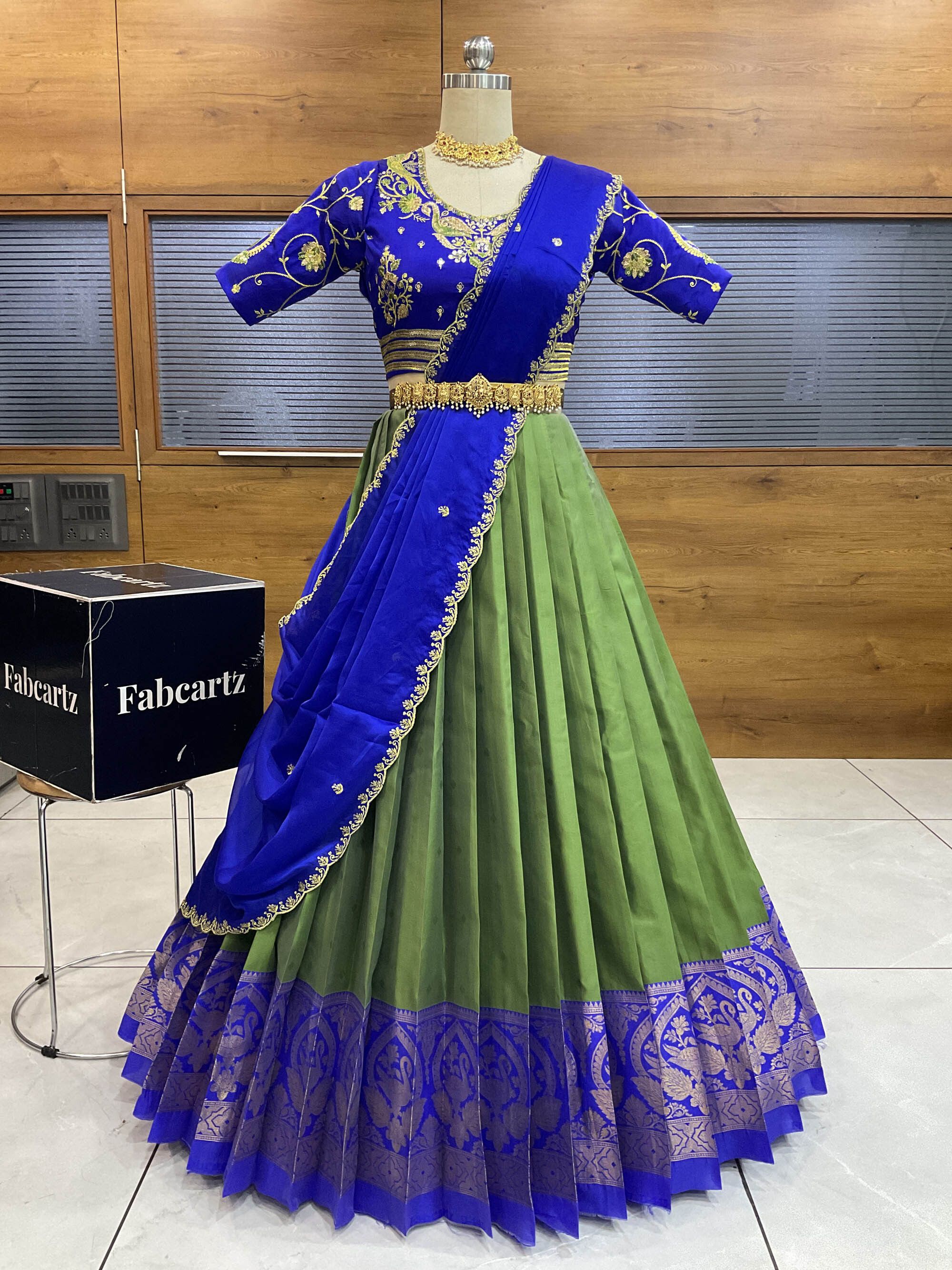 fabcartz Self Design Semi Stitched Lehenga Choli-picture-26