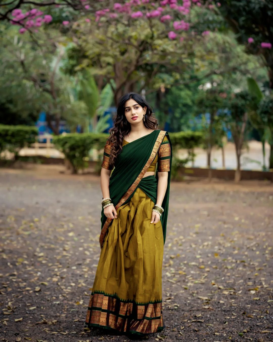pavitraa sarees Solid Semi Stitched Lehenga Choli-picture-26