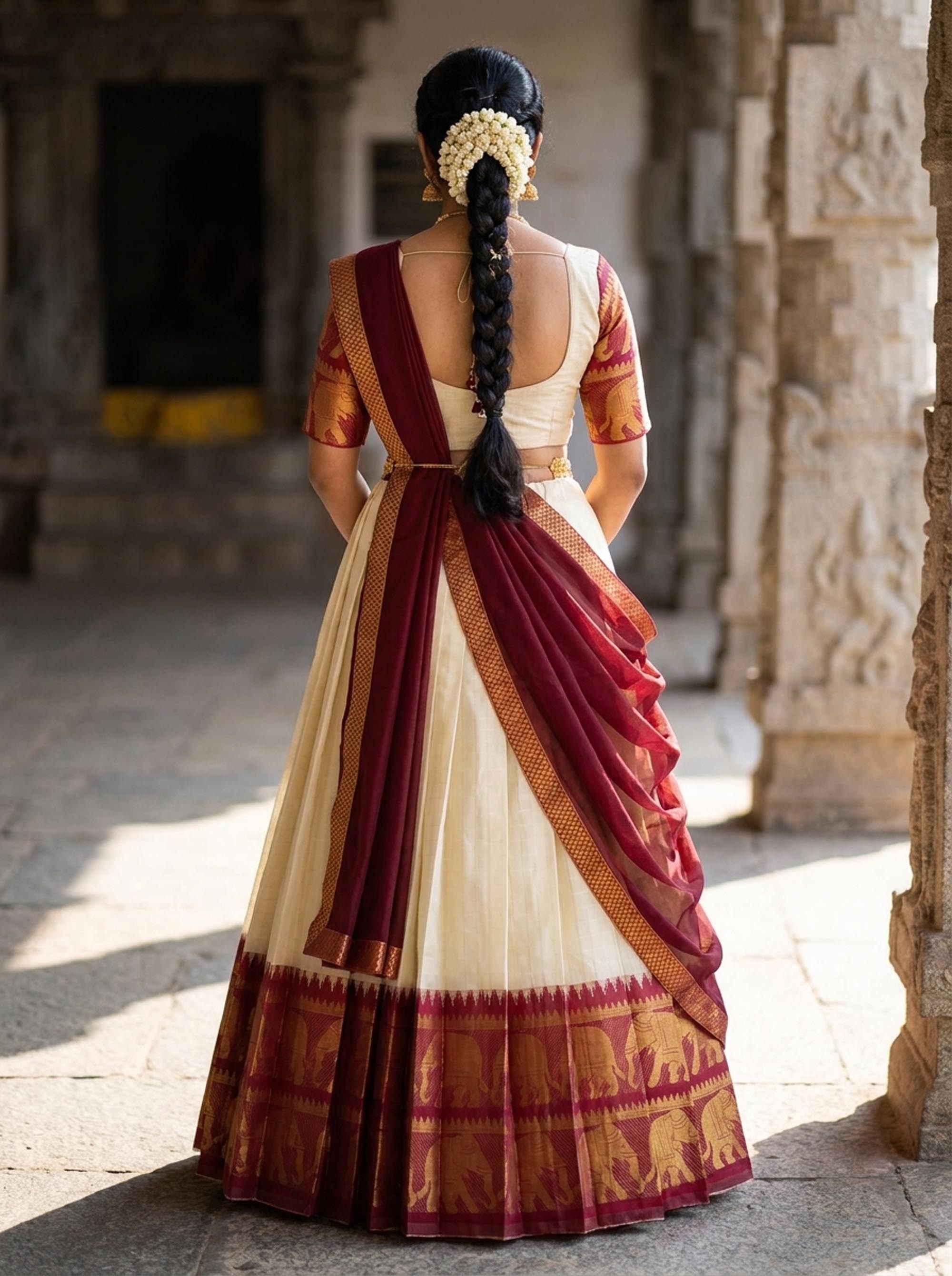 pinkbindi Solid Semi Stitched Lehenga Choli-picture-10