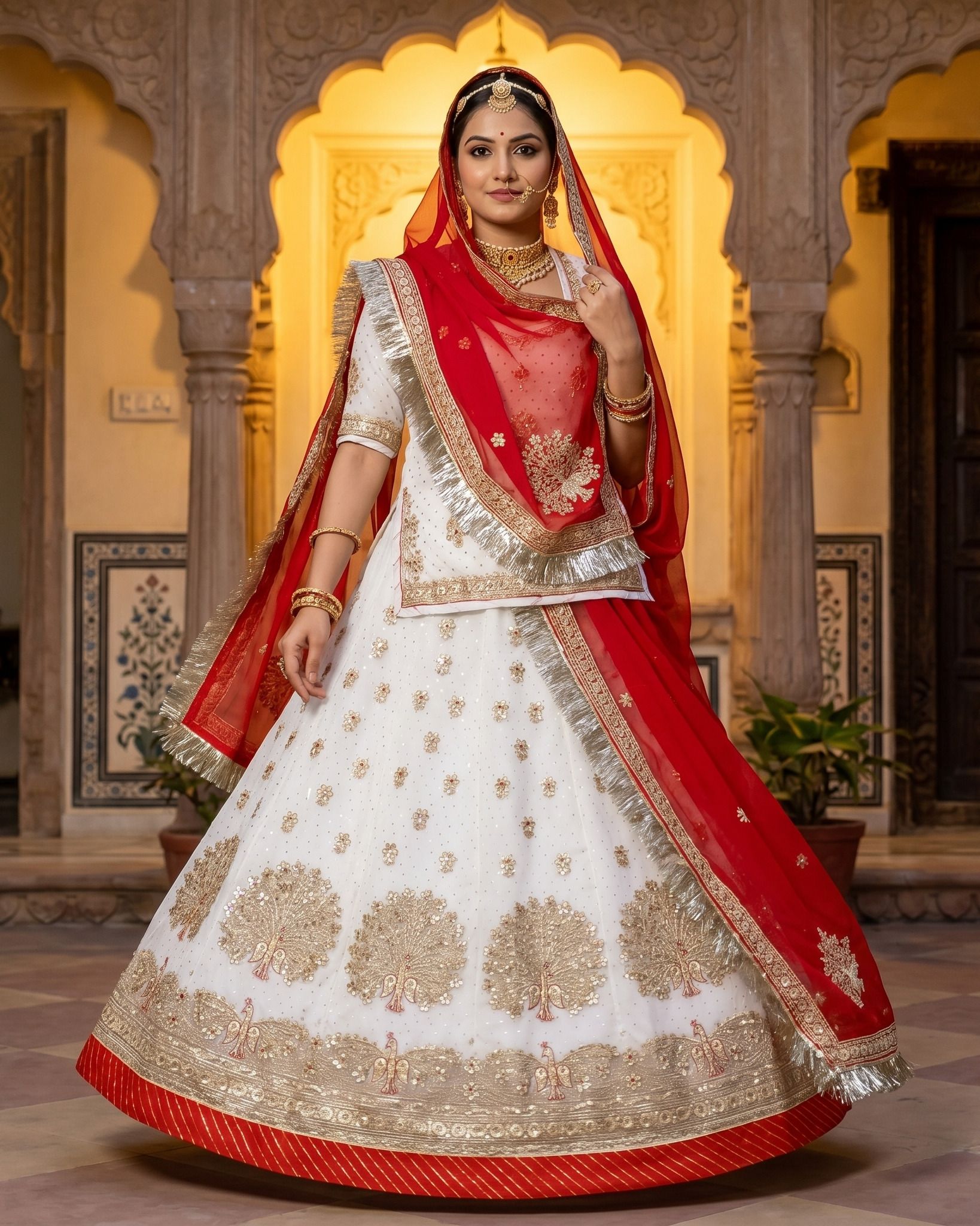 mantushti Embroidered Semi Stitched Rajputi Poshak-picture-18