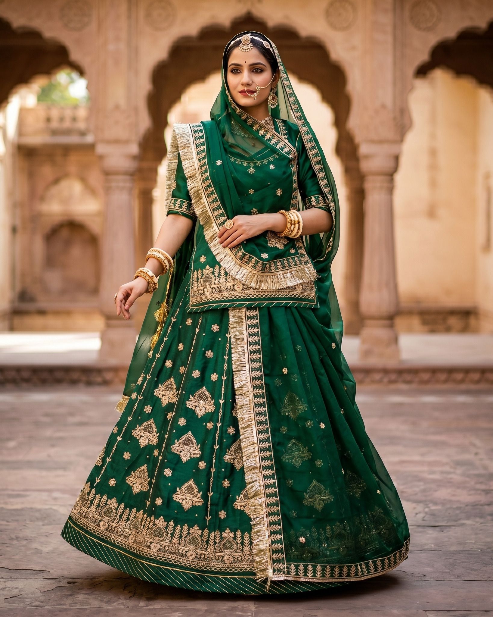 mantushti Embroidered Semi Stitched Rajputi Poshak-picture-27