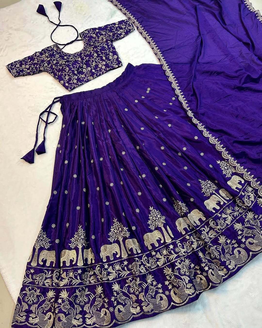 Embroidered Semi Stitched Lehenga Choli-image-35