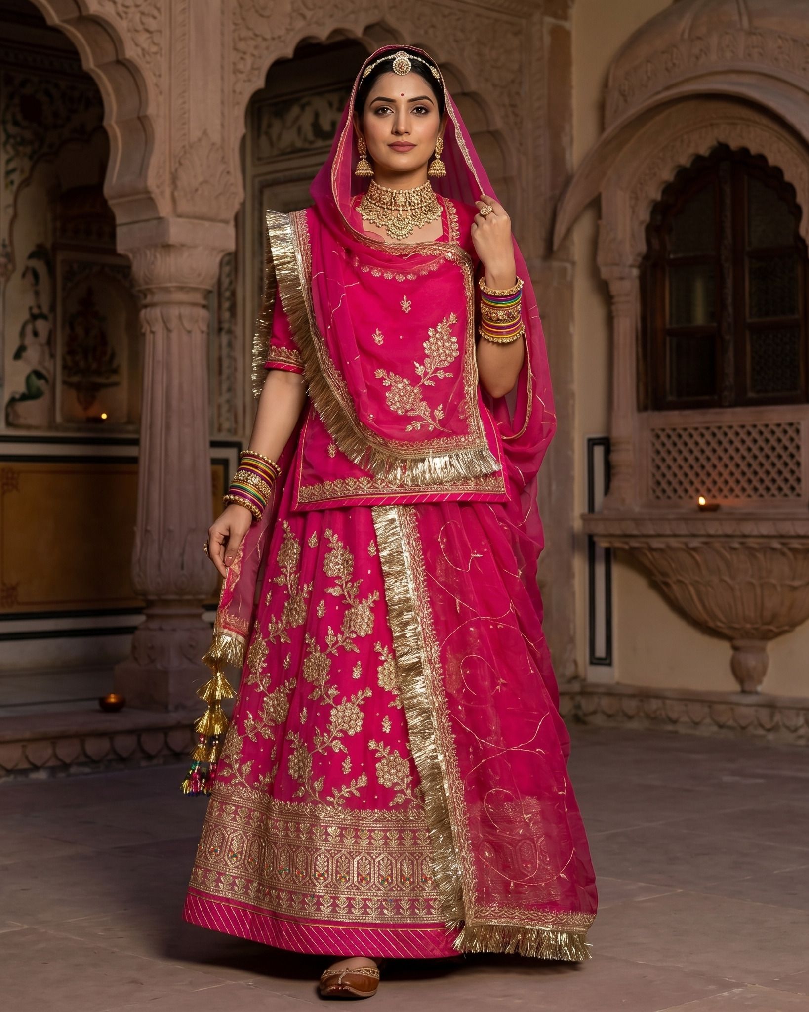 mantushti Embroidered Semi Stitched Rajputi Poshak-picture-13
