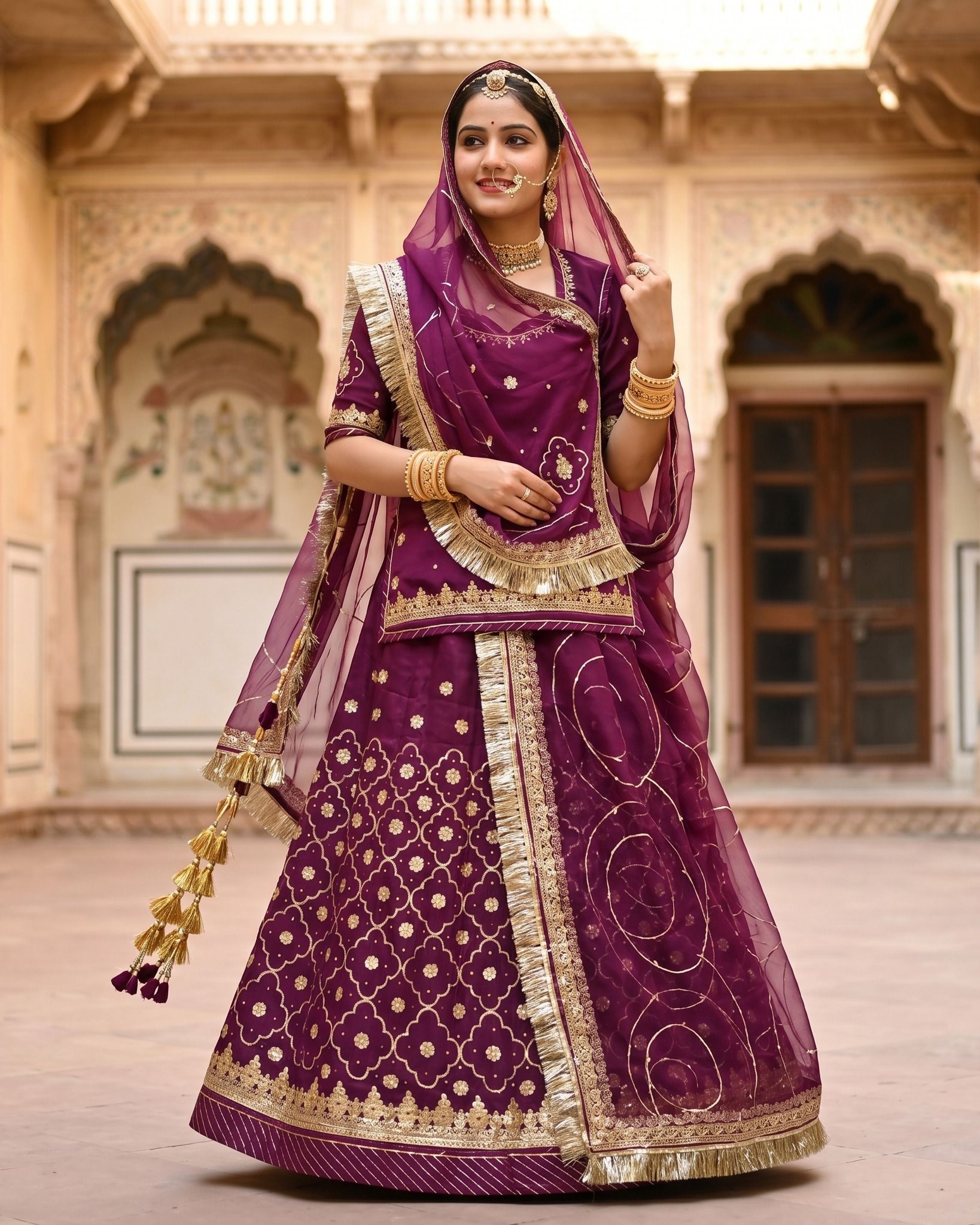 mantushti Embroidered Semi Stitched Rajputi Poshak-picture-25