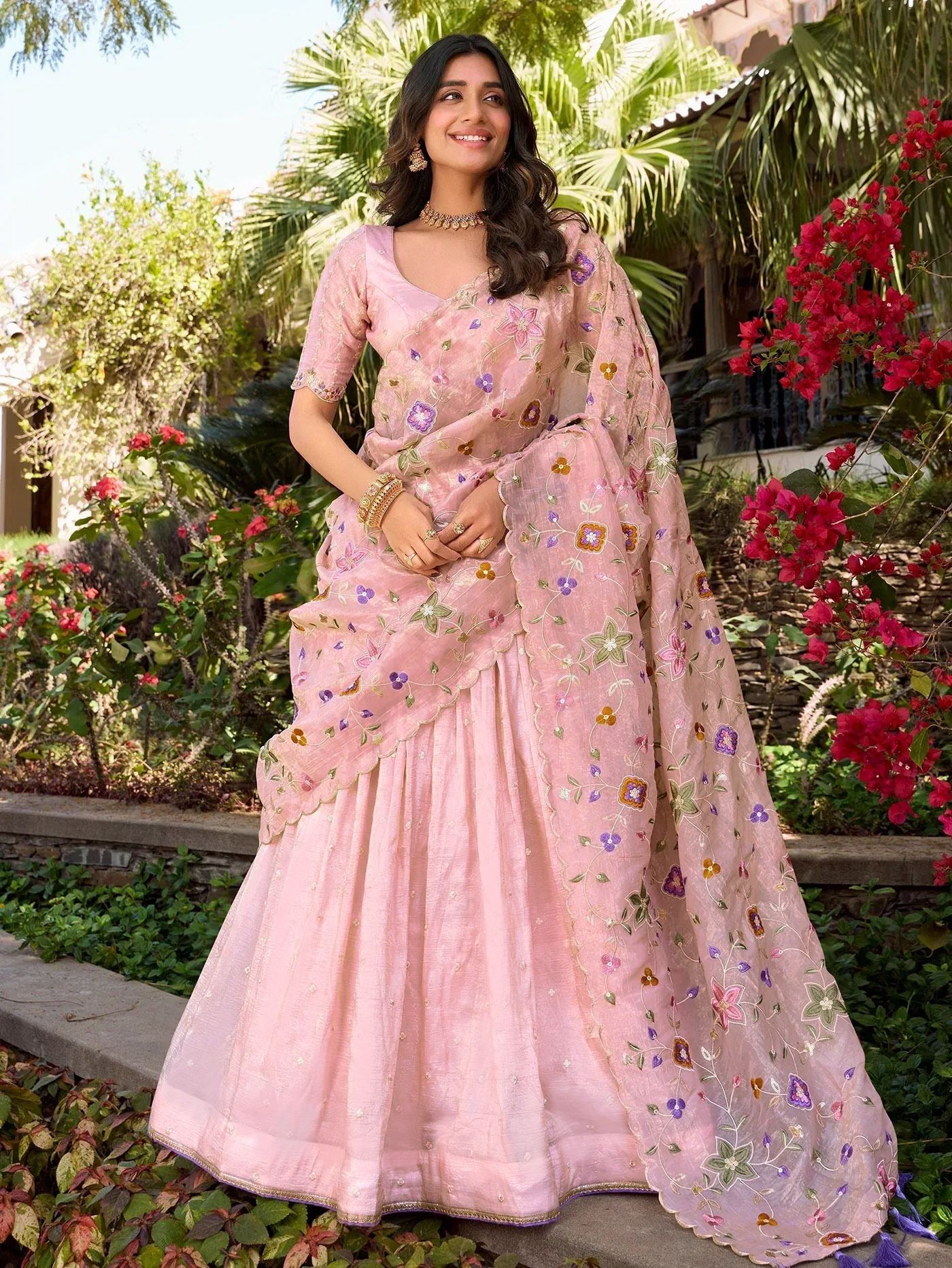 kedar fab Embroidered Semi Stitched Lehenga Choli-picture-26