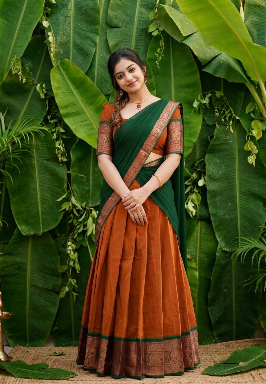 Solid Semi Stitched Lehenga Choli-image-16