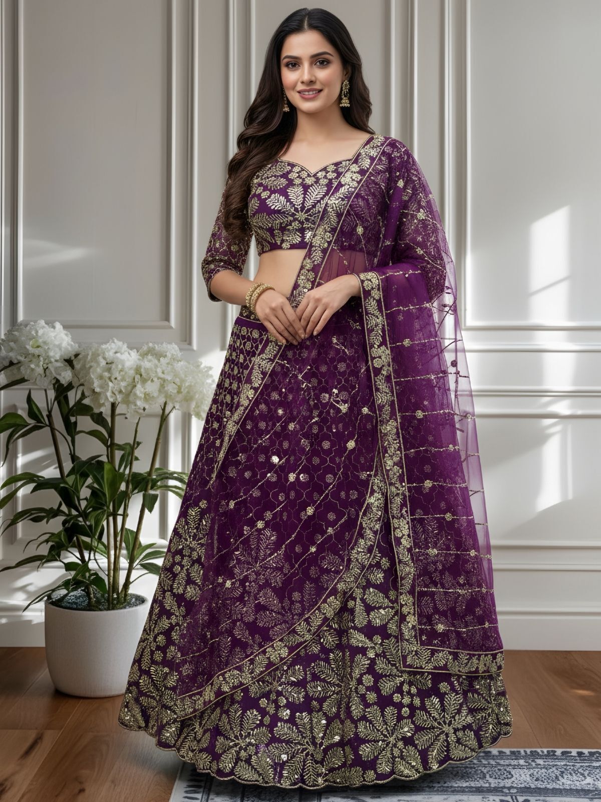 odette Embellished Semi Stitched Lehenga Choli-picture-38