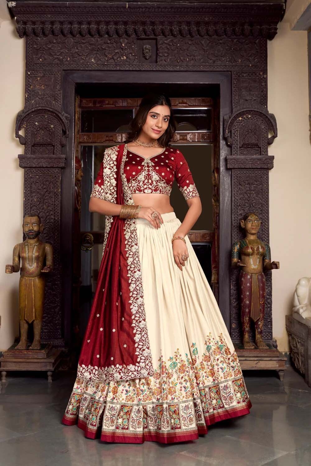shivalik fashion Embroidered Semi Stitched Lehenga Choli-picture-12