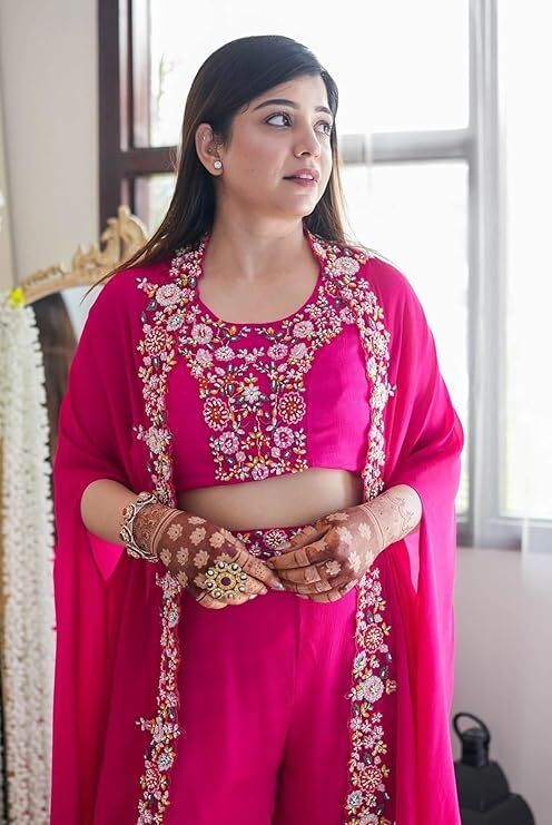 bhakti sangam Embroidered Stitched Lehenga & Crop Top-picture-21