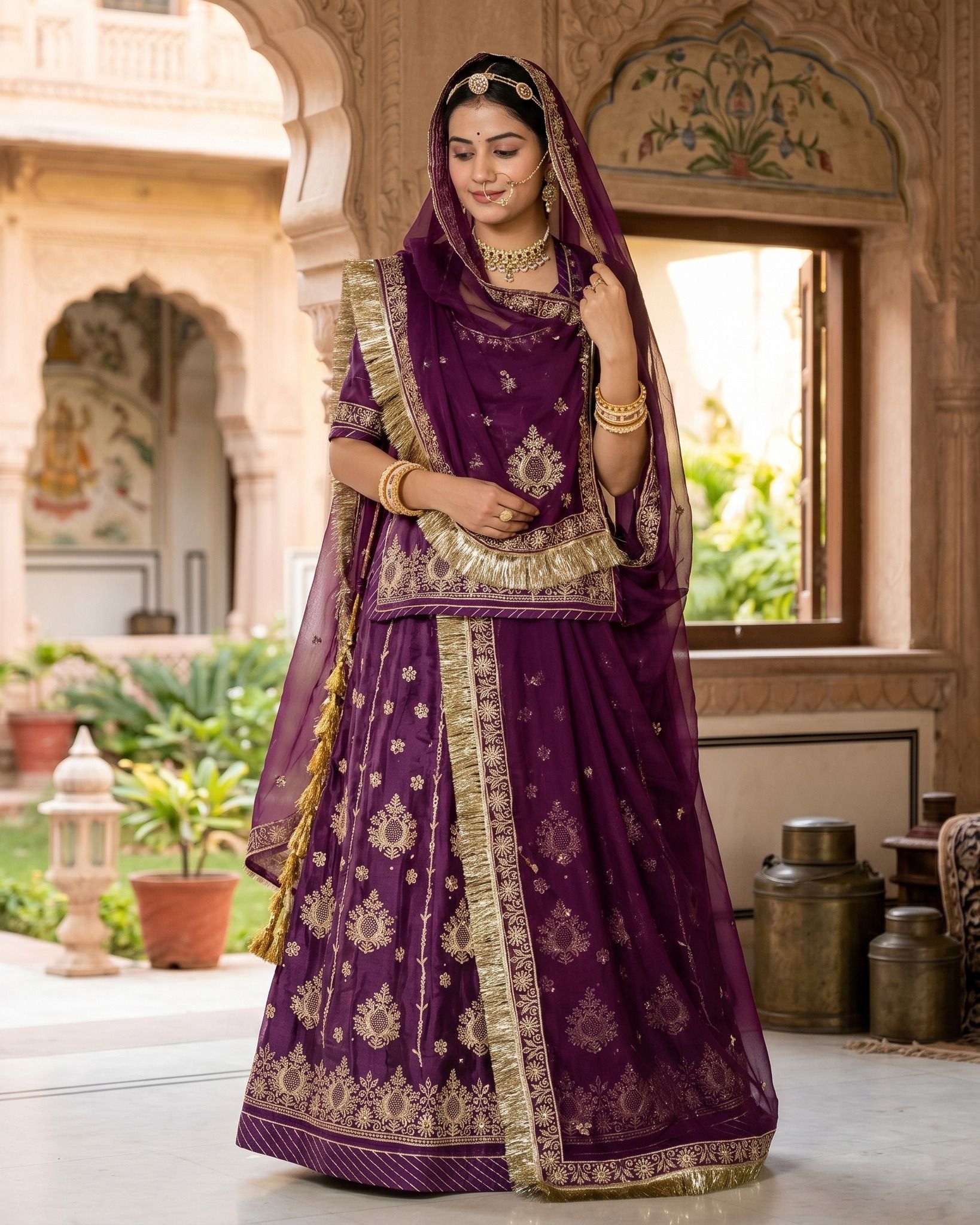 mantushti Embroidered Semi Stitched Rajputi Poshak-picture-30