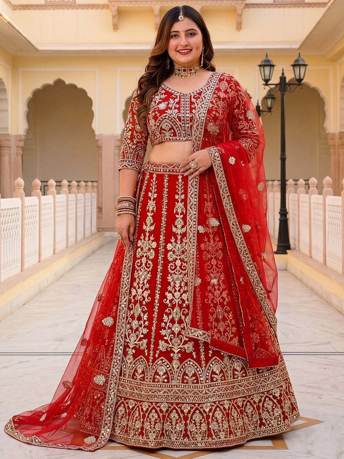odette Embroidered Semi Stitched Lehenga Choli-picture-32