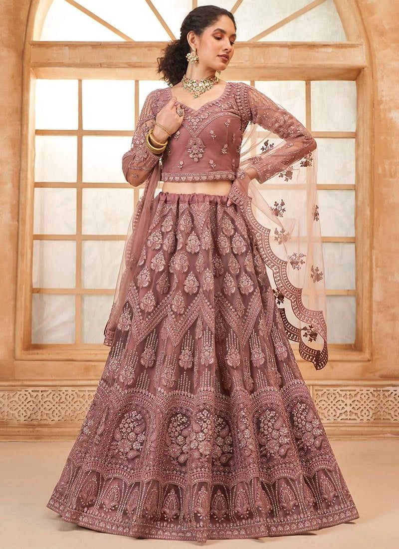 cute fellow Embroidered Semi Stitched Lehenga Choli-picture-17
