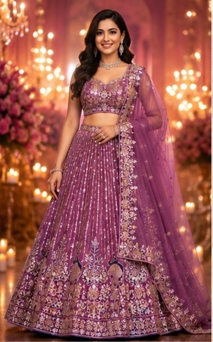 simthy Embellished Semi Stitched Lehenga Choli-picture-7