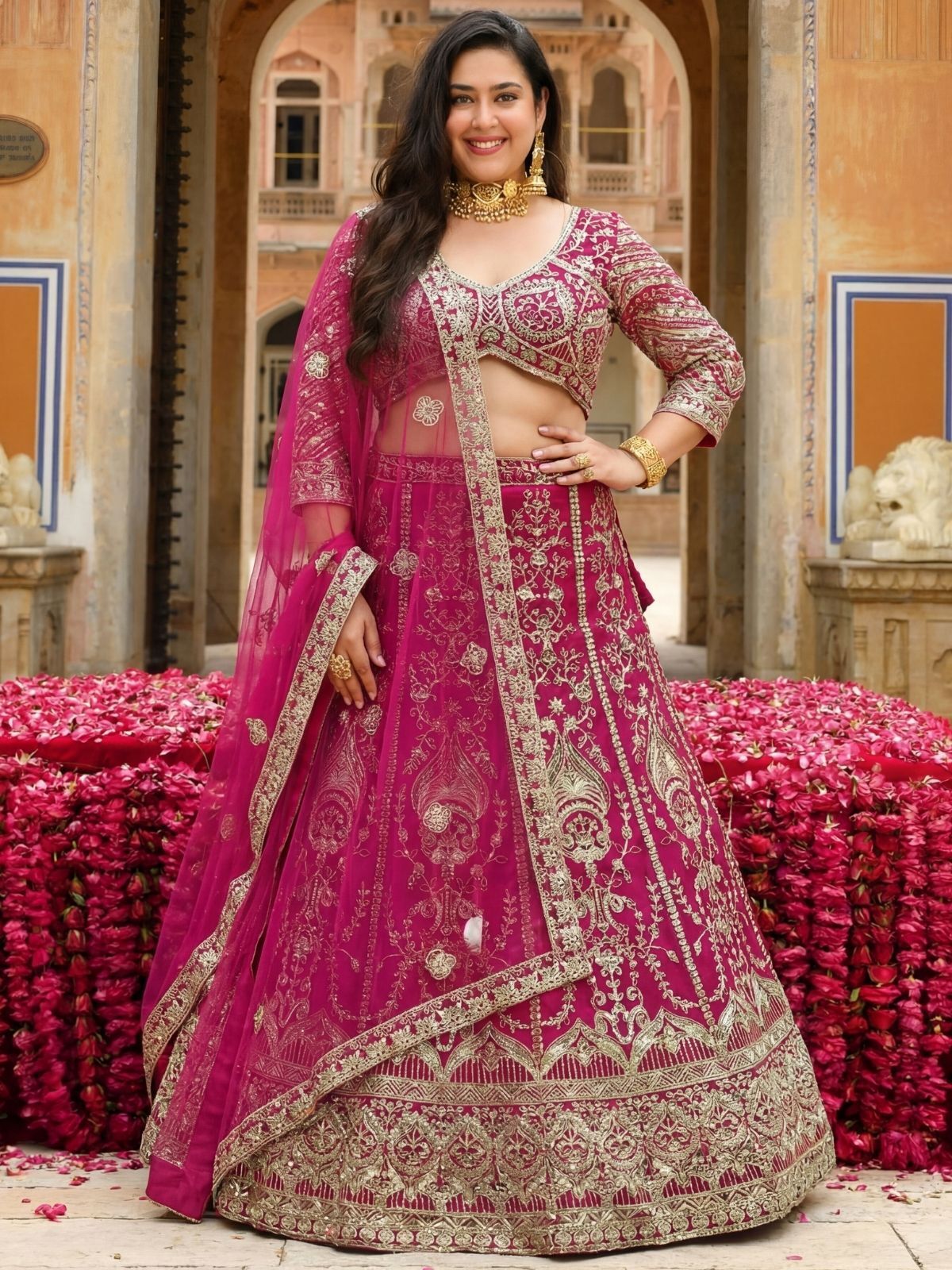 odette Embellished Semi Stitched Lehenga Choli-picture-7