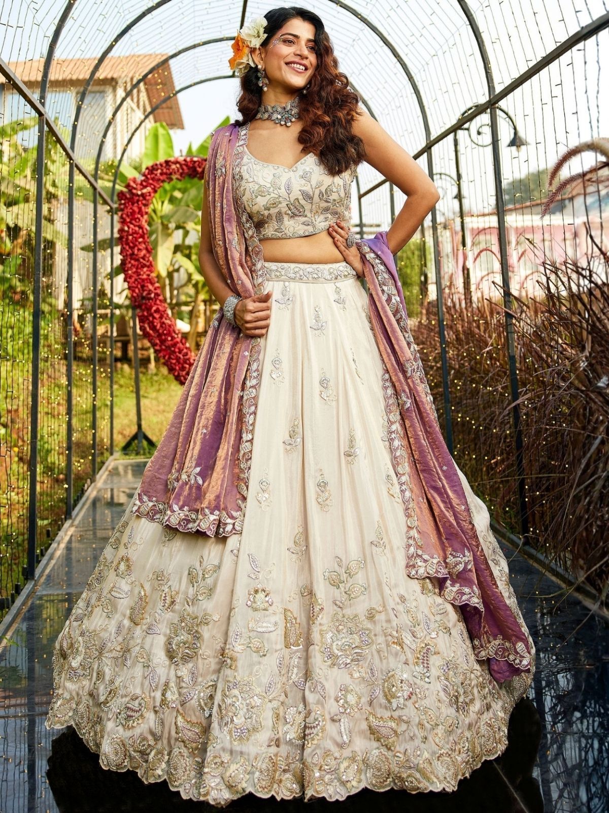 odette Embellished Semi Stitched Lehenga Choli-picture-43