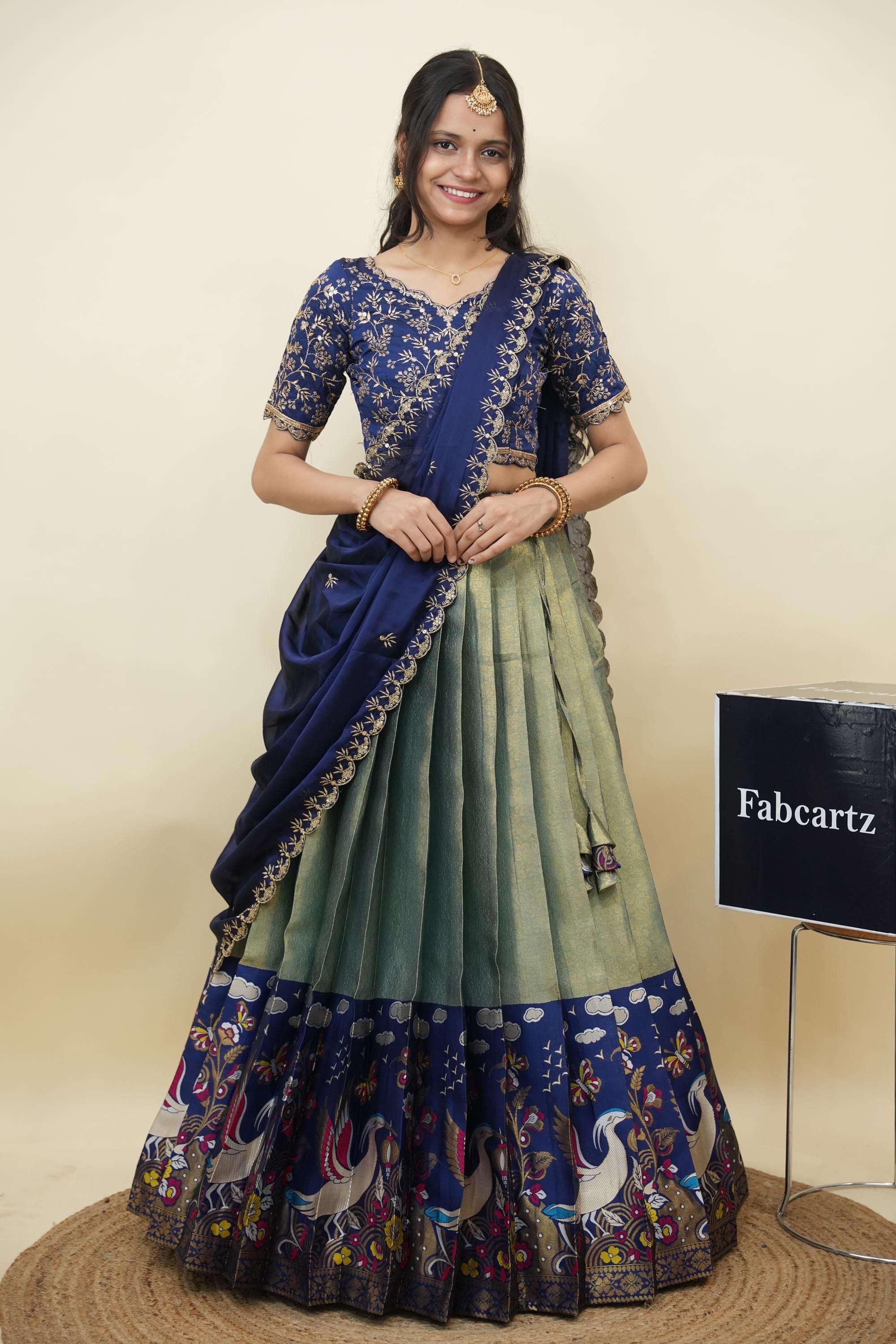 mr y Solid Semi Stitched Lehenga Choli-picture-10