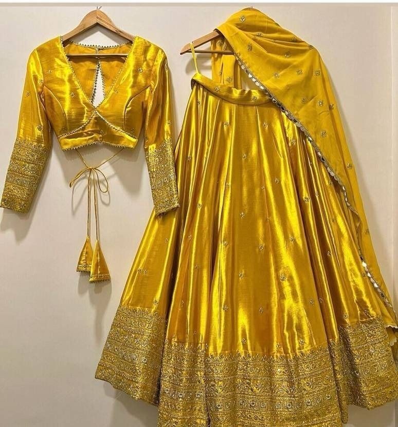 Embroidered Semi Stitched Lehenga Choli-image-28