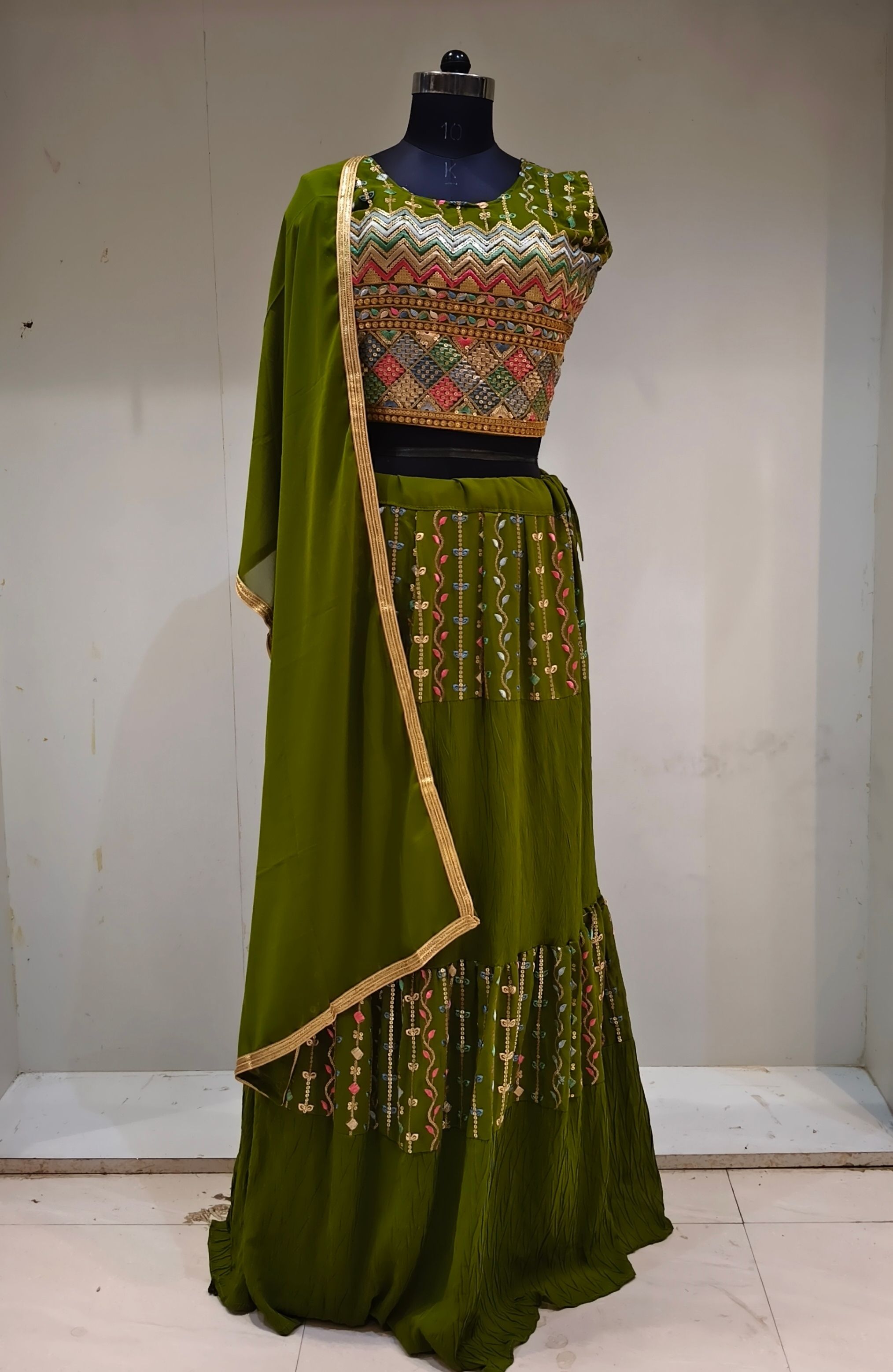Embroidered Stitched Lehenga Choli-image-44