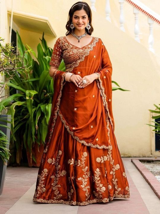 kesari nandan creation Embroidered Semi Stitched Lehenga Choli-picture-23