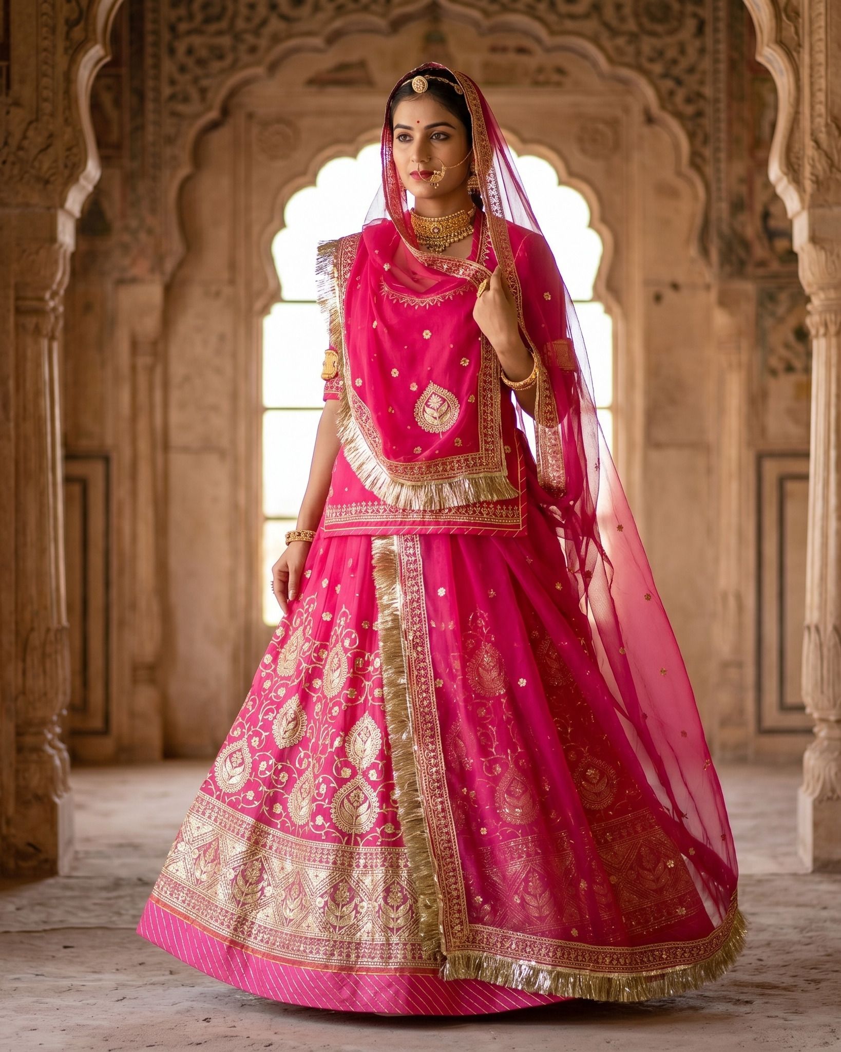 mantushti Embroidered Semi Stitched Rajputi Poshak-picture-17