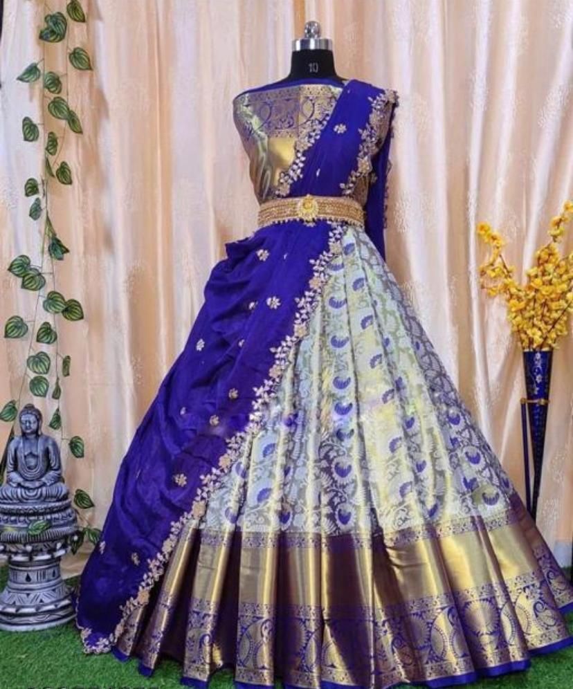 Solid Semi Stitched Lehenga Choli