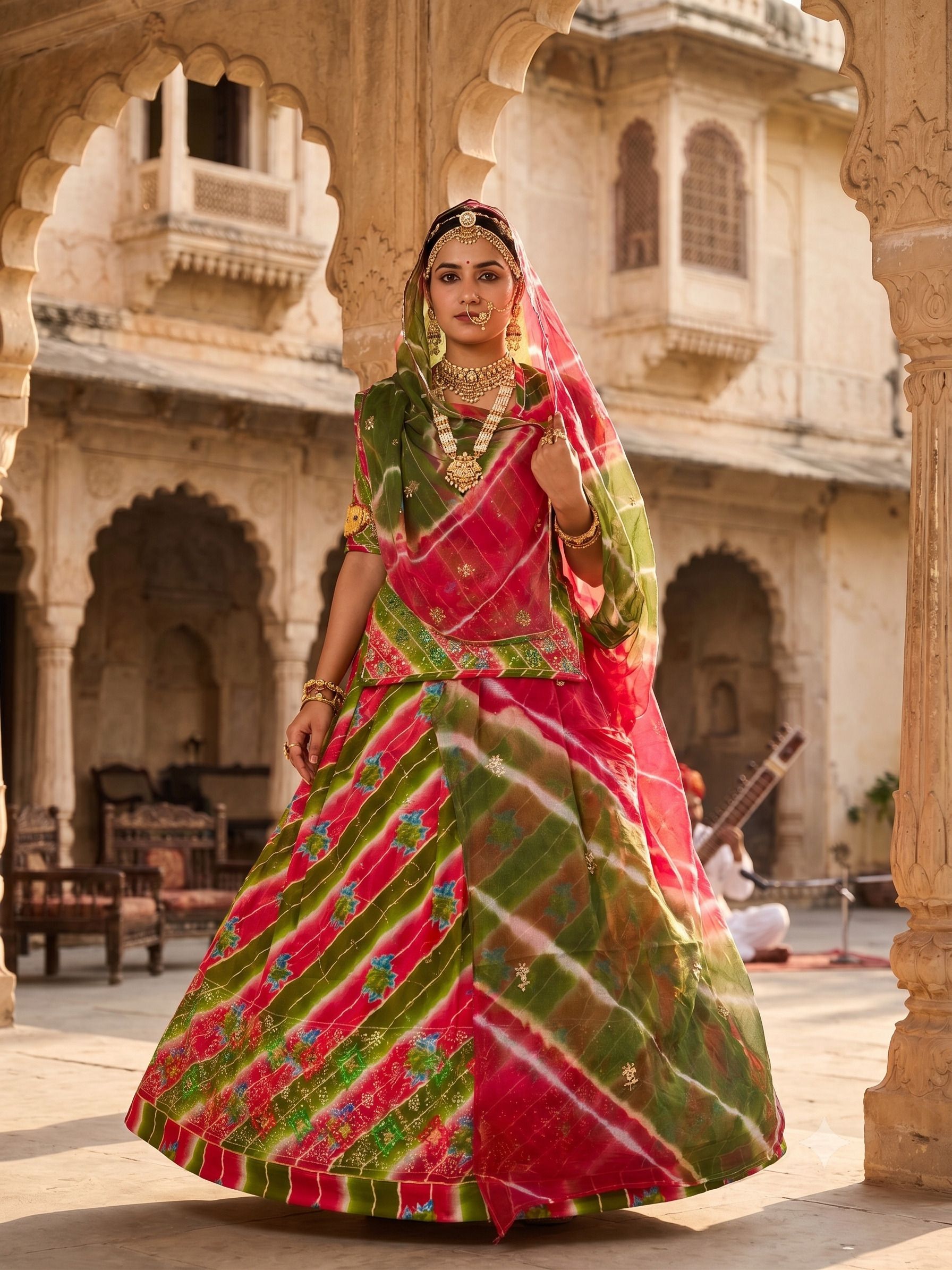 man fashion Printed Semi Stitched Lehenga Choli-picture-14