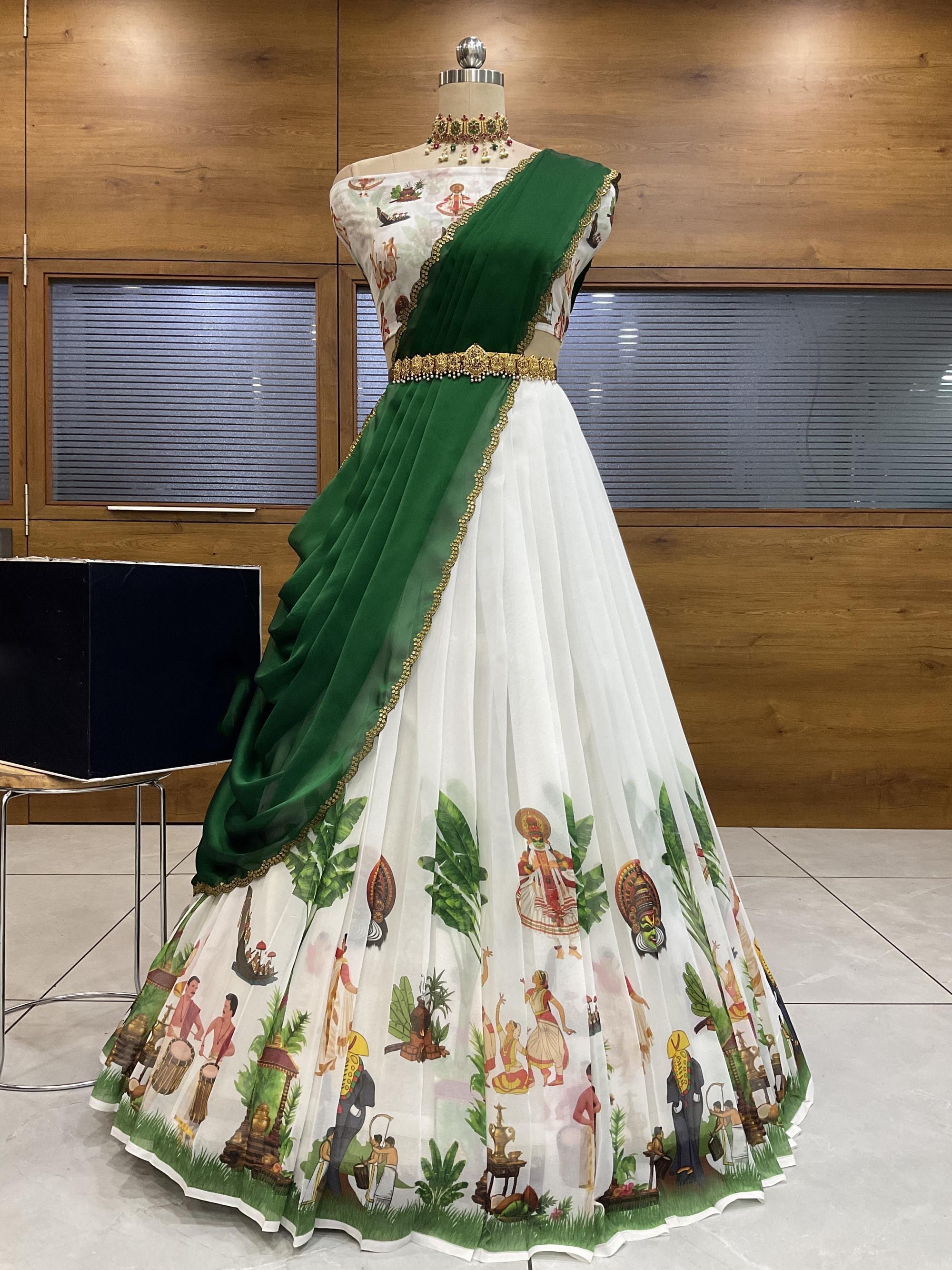 pinkbindi Printed Semi Stitched Lehenga Choli-picture-2
