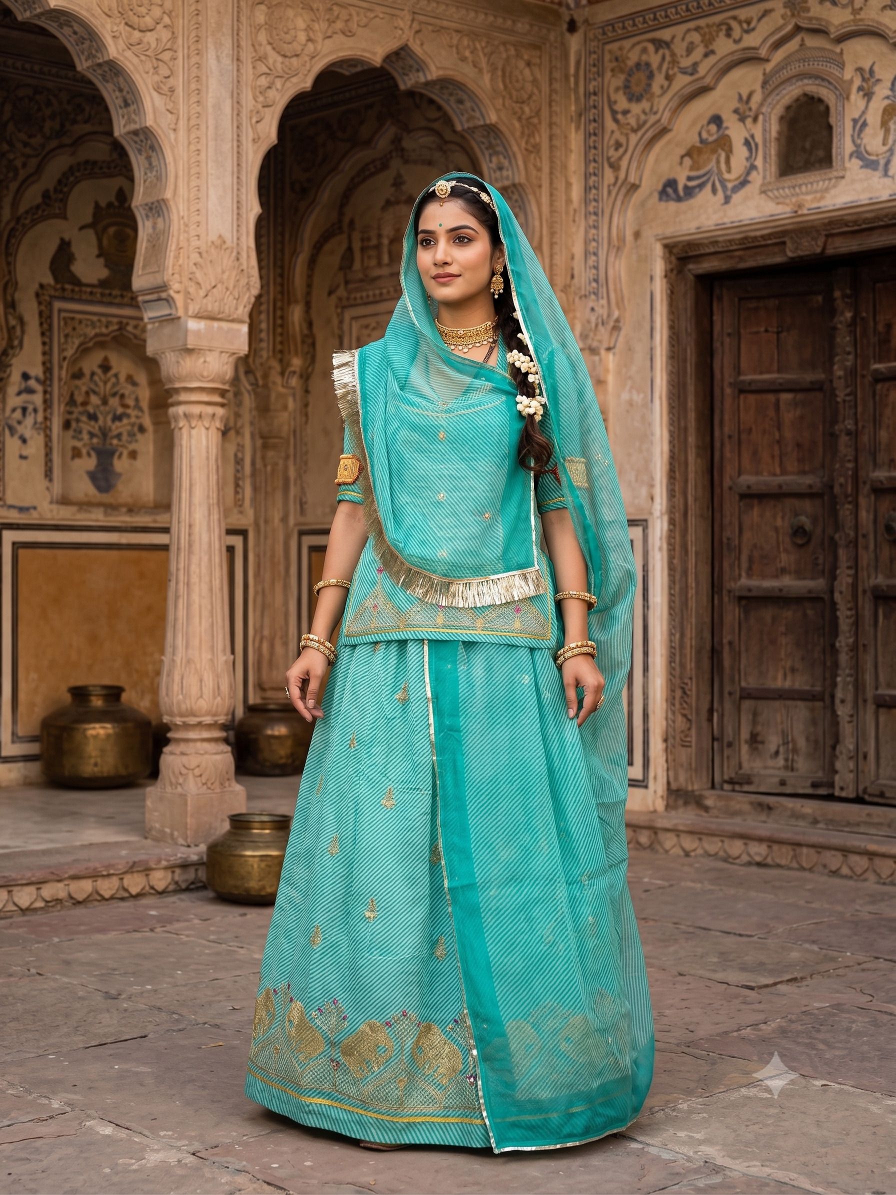 man fashion Embroidered Semi Stitched Lehenga Choli-picture-30