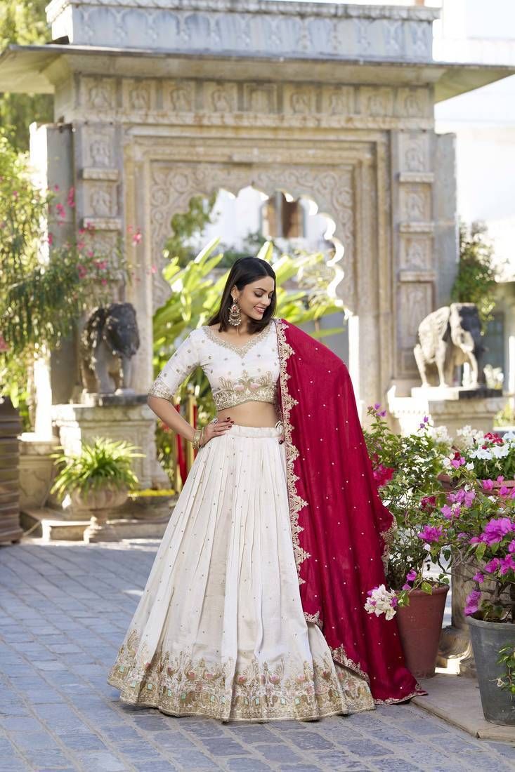 ethnicset Embroidered Semi Stitched Lehenga Choli-picture-24