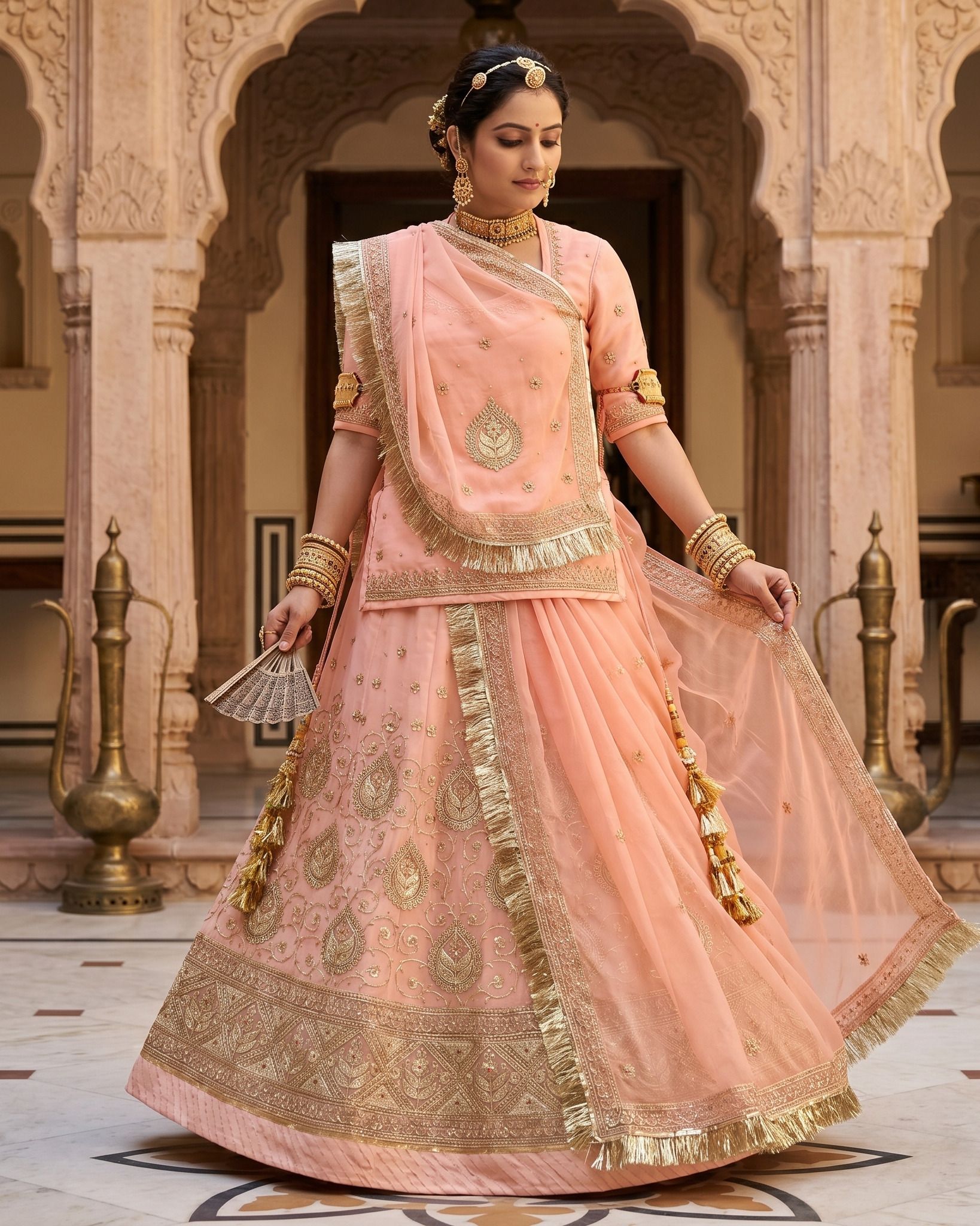mantushti Embroidered Semi Stitched Rajputi Poshak-picture-16