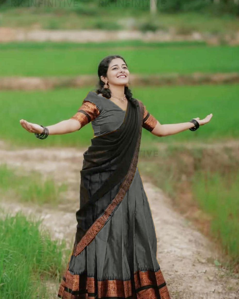 pavitraa sarees Solid Semi Stitched Lehenga Choli-picture-32