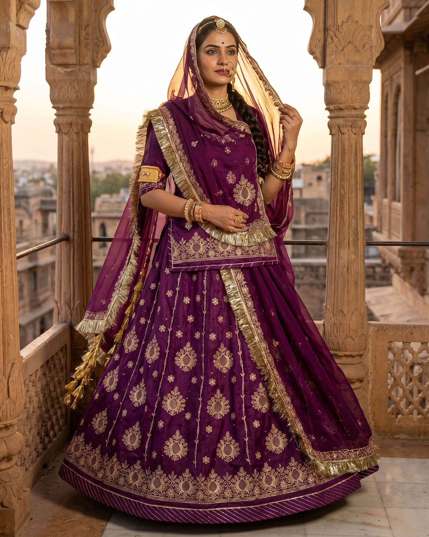 mantushti Embroidered Semi Stitched Rajputi Poshak-picture-44
