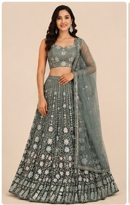 simthy Embroidered Semi Stitched Lehenga Choli-picture-14