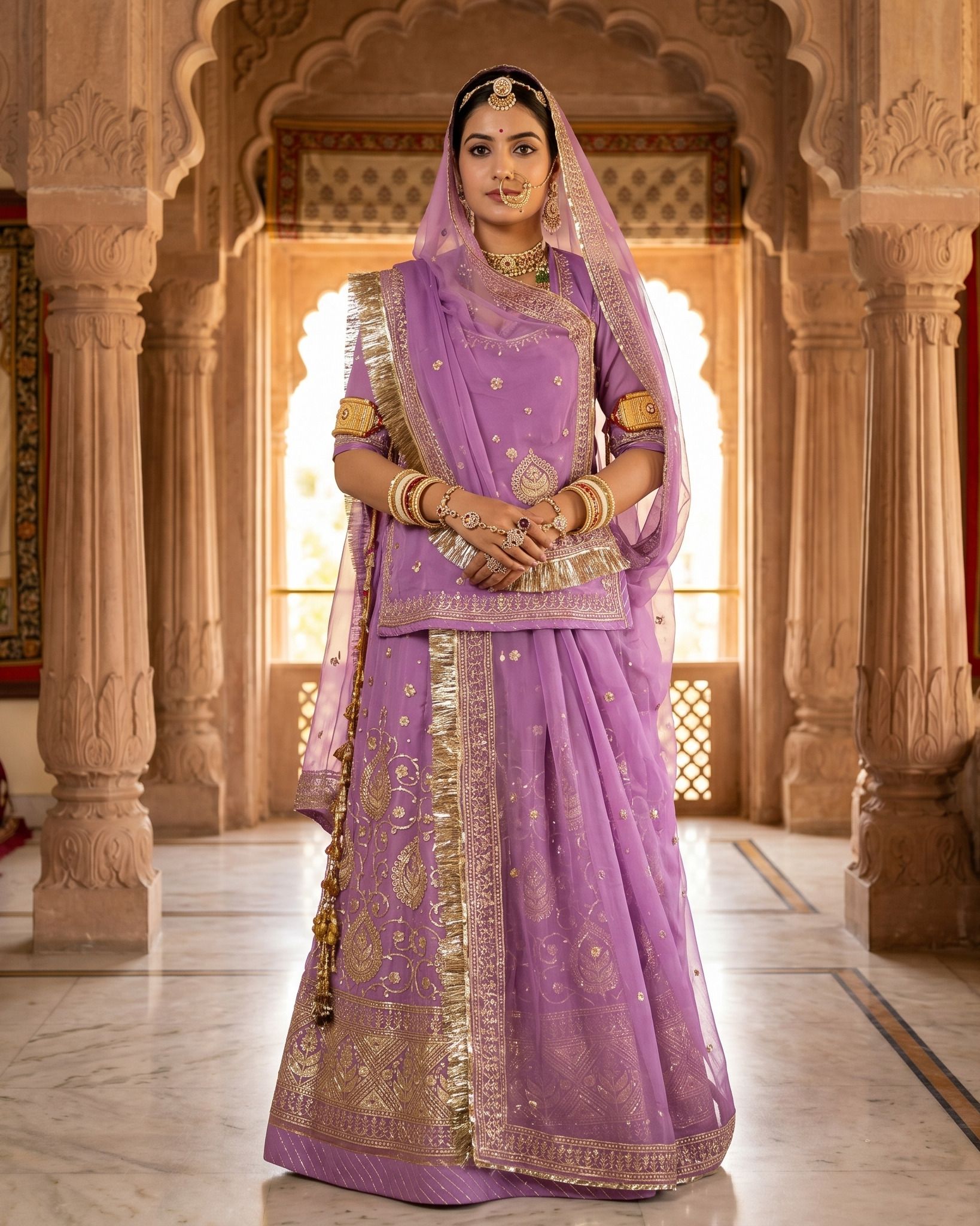 mantushti Embroidered Semi Stitched Rajputi Poshak-picture-34