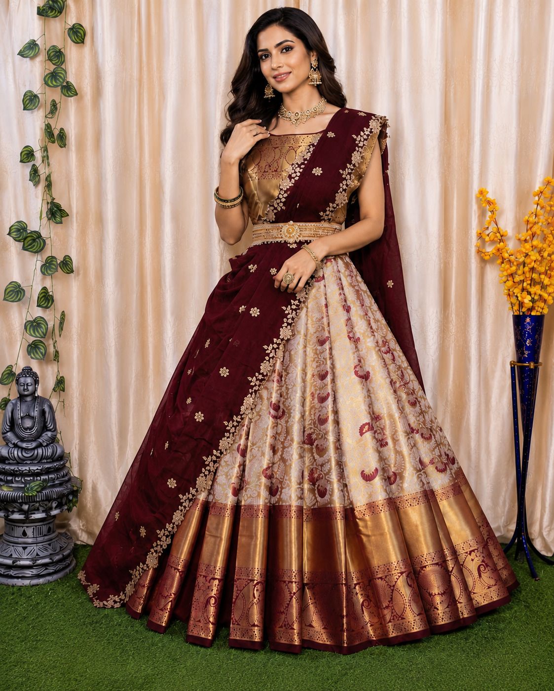 rendol Self Design Semi Stitched Lehenga Choli-picture-25