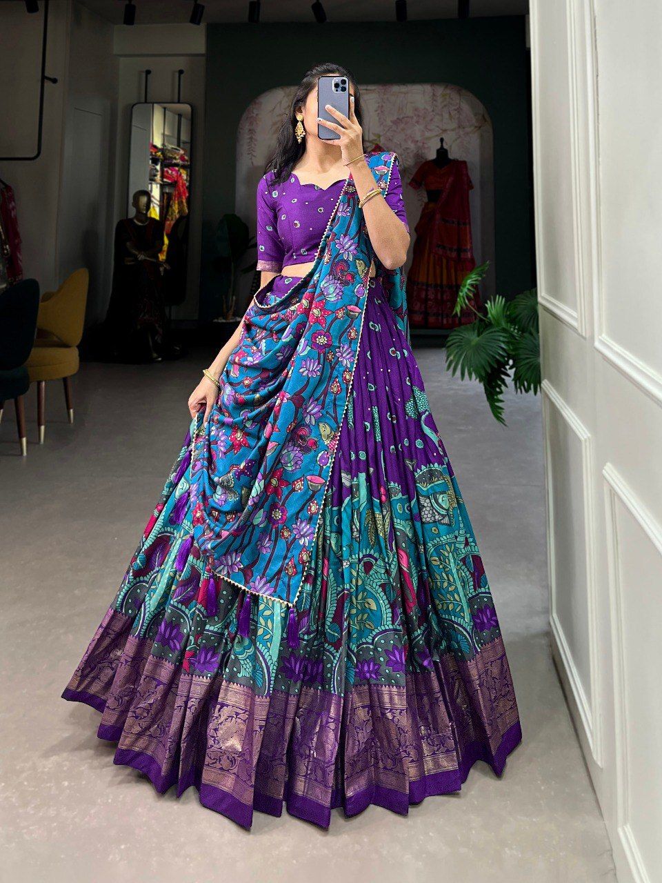 supreetha Printed Semi Stitched Lehenga Choli-picture-14