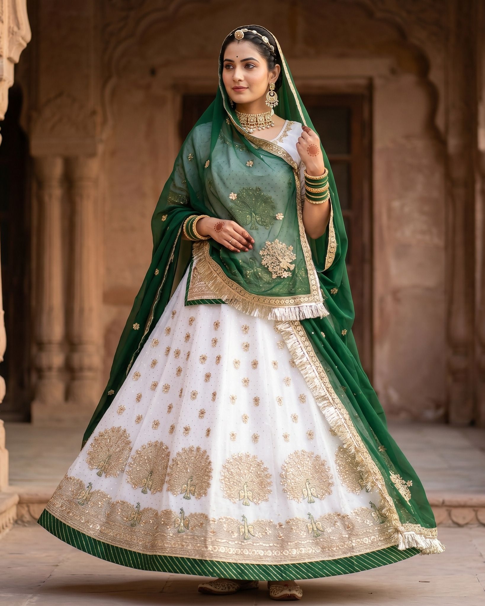 mantushti Embroidered Semi Stitched Rajputi Poshak-picture-31