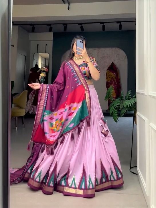shikshapatri Floral Print Semi Stitched Lehenga Choli-picture-33