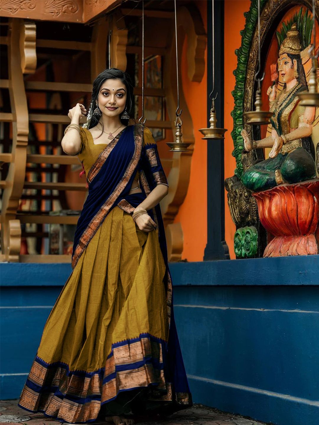 pavitraa sarees Solid Semi Stitched Lehenga Choli-picture-25