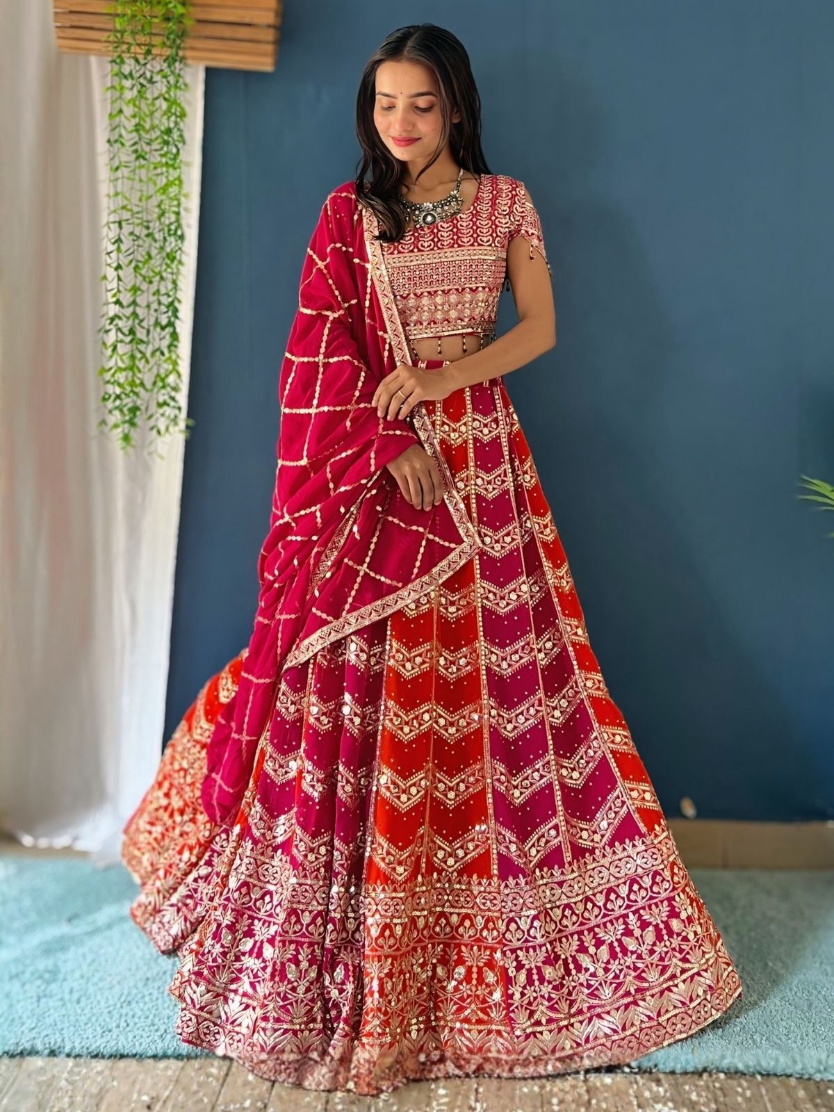 odette Embellished Semi Stitched Lehenga Choli-picture-9