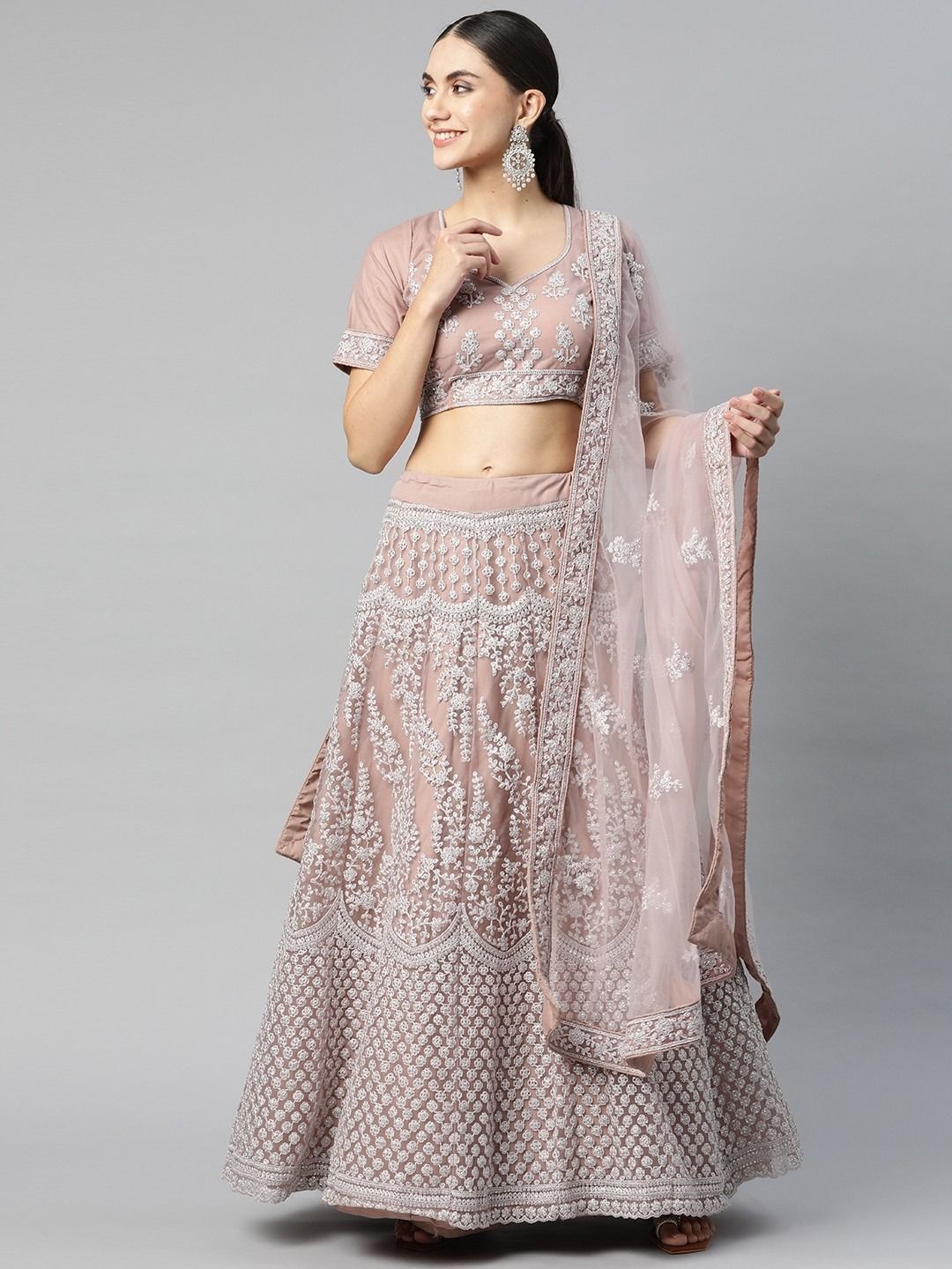 udbhav export Embroidered Semi Stitched Lehenga Choli-picture-21