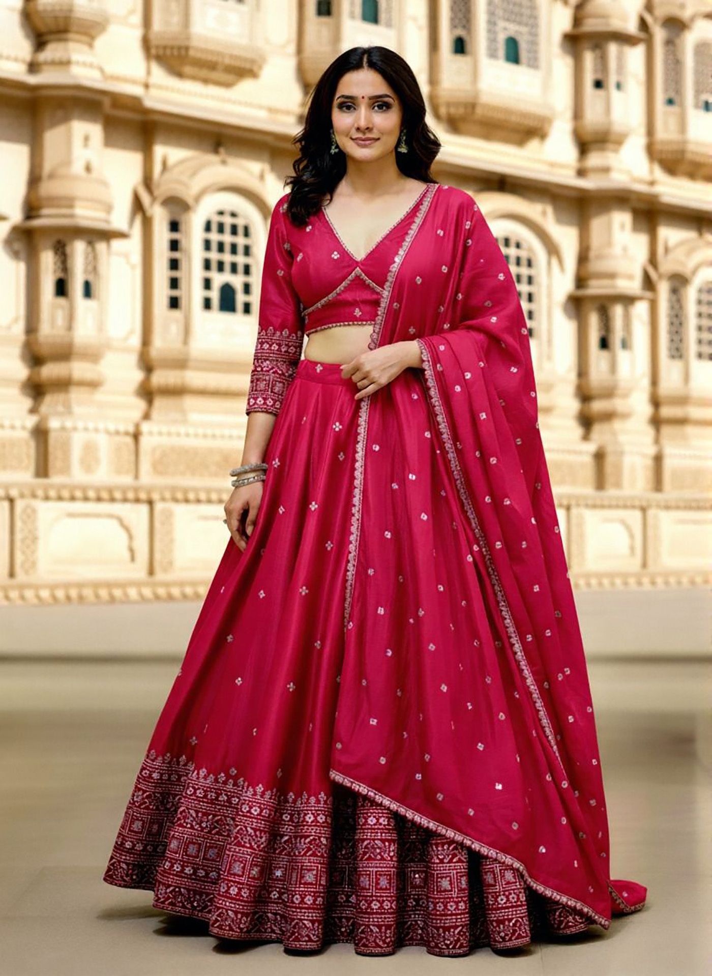 kedar fab Embroidered Semi Stitched Lehenga Choli-picture-16